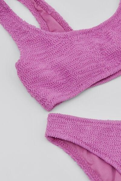 Violet Crinkle Waves Bikini Set, Kids Girls, 5501_191E, large image number 1