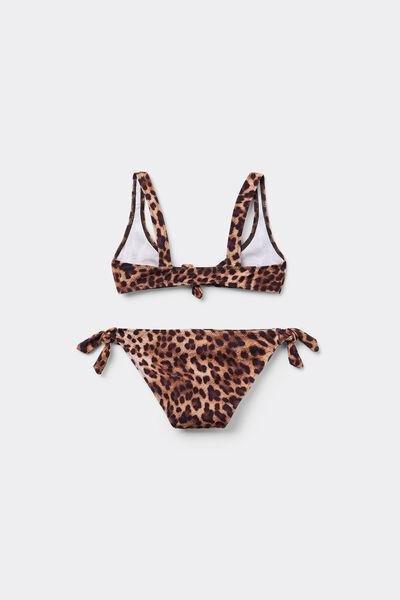 Multicolour Animal Print Bikini Bottom, Kids Girls, , large image number 0