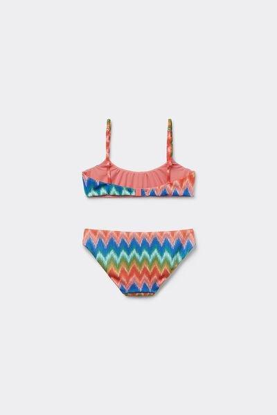 Multicolour Elegant Chevron Bikini, Kids Girls, , large image number 0