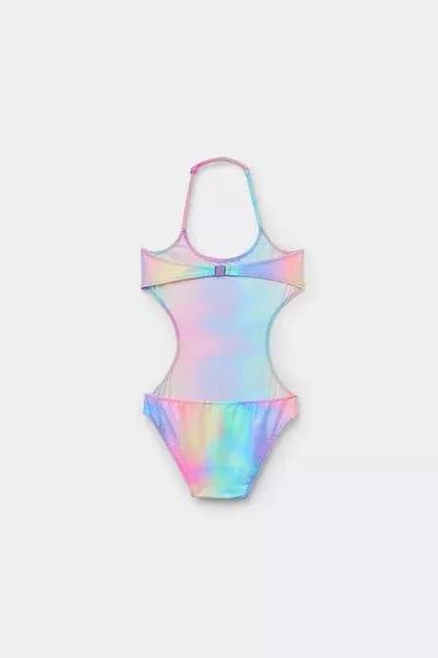 Pink Little Mermaid Swimsuit, Kids Girls, 5501_193E, large image number 0