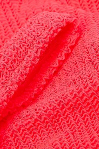 Red Crinkle Waves Swimsuit , Kids Girls, , large image number 1