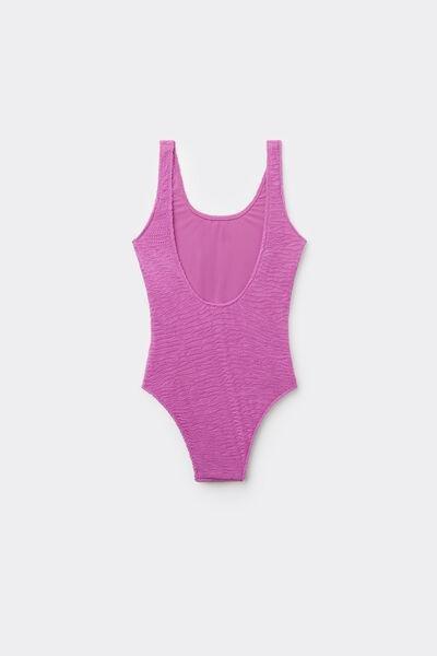 Violet Crinkle Waves Swimsuit, Kids Girls, 5501_191E, large image number 0