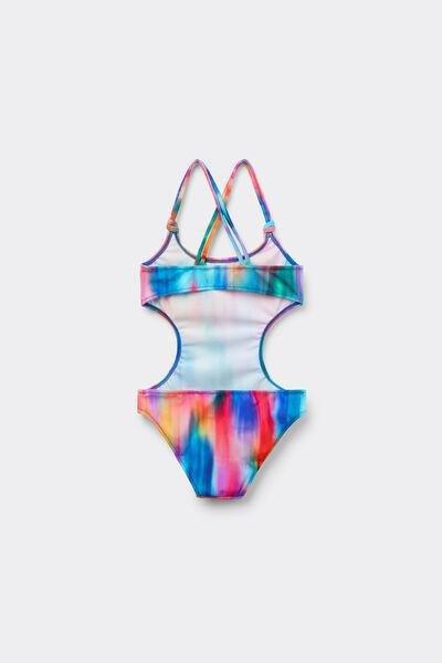 Multicolour Two-Piece Swimsuit, Kids Girls, , large image number 1