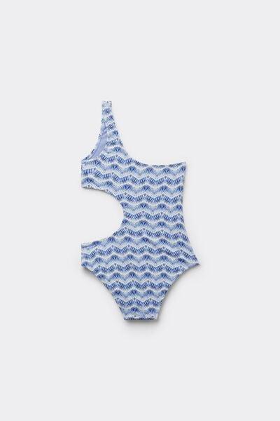 Blue Water Reflection Swimsuit, Kids Girls, 5501_184E, large image number 0