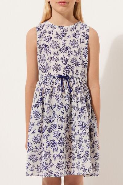 Blue Printed Dress , Kids Girls, , large image number 1