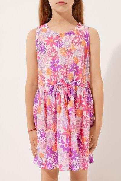 Pink Printed Dress, Kids Girls, , large image number 2