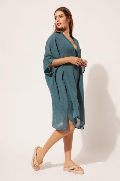 Blue Shirt Kaftan, , medium