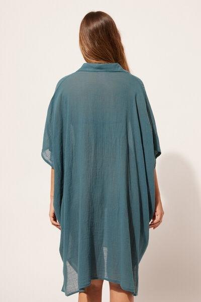 Blue Shirt Kaftan, 5501_021E, large image number 2