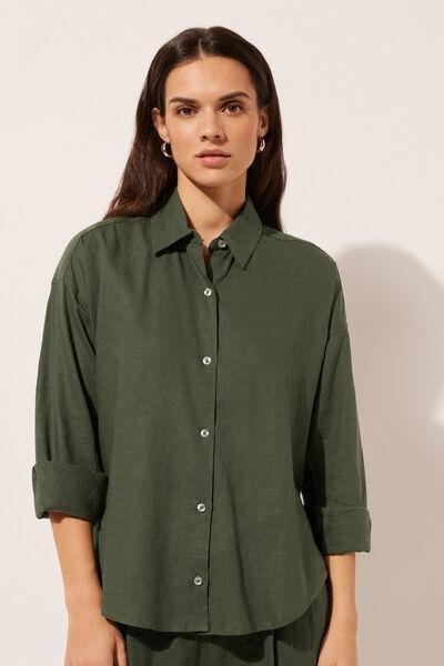 Green Button Up Shirt, , large image number 1