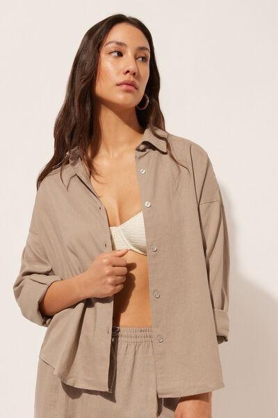 Beige Button Up Shirt, , large image number 0