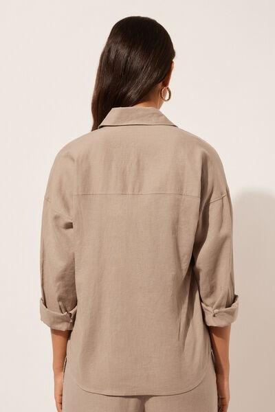 Beige Button Up Shirt, , large image number 2