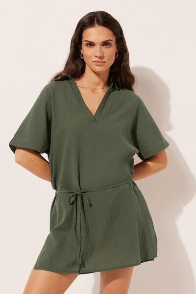 Green Short Kaftan, , medium