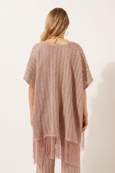 Gold Lame Crochet Gilet, 5501_084E, large image number 2
