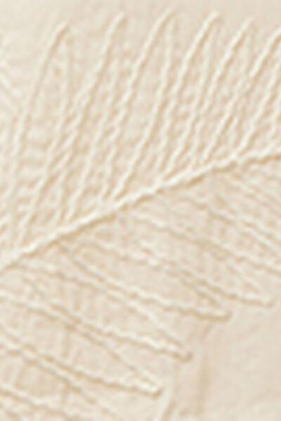 White Embroidered Short Cotton Kaftan, 5501_206E, large image number 4