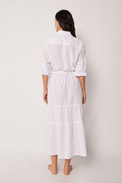White Embroidered Cotton Maxi Dress, 5501_895C, medium