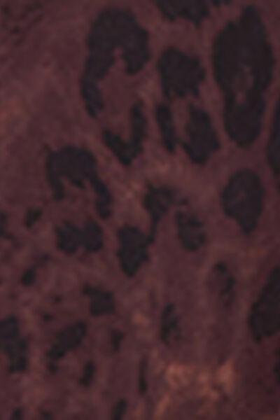 Brown Animal Print Cotton Shirt, 5501_165E, large image number 4