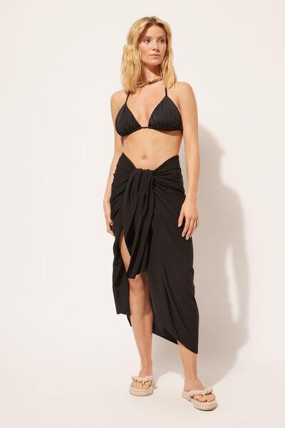 Black Long Sarong, 5501_894C, large image number 0