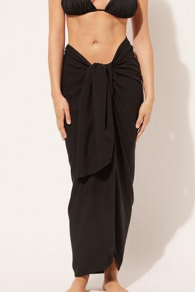 Black Long Sarong, 5501_894C, large image number 1