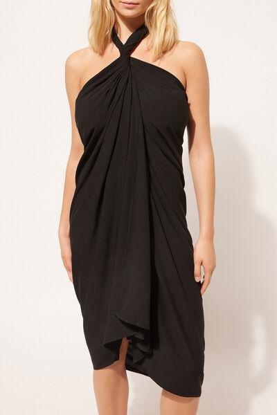 Black Long Sarong, 5501_894C, large image number 3