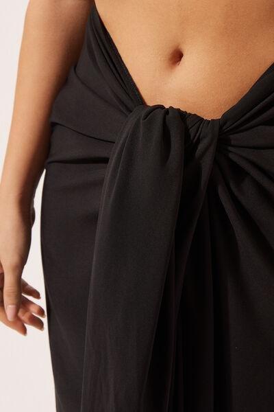 Black Long Sarong, 5501_894C, large image number 4