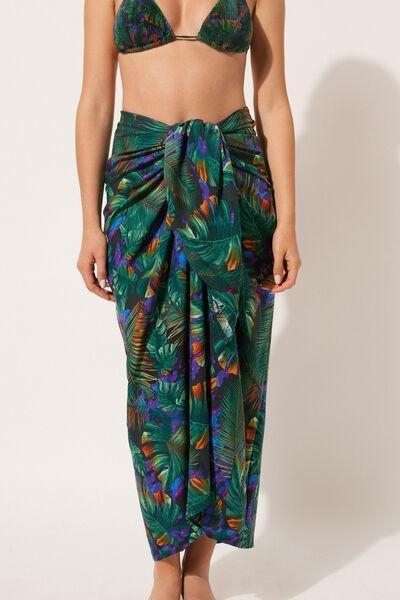 Green Long Sarong, , large image number 1