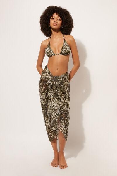 Multicolour Tropical Print Sarong, 5501_031E, large image number 0