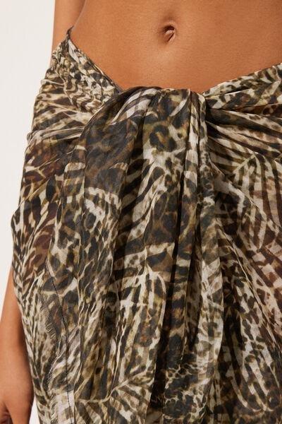 Multicolour Tropical Print Sarong, 5501_031E, large image number 4