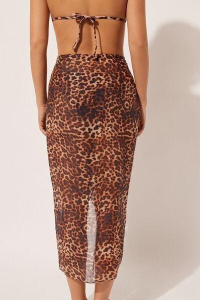 Multicolour Animal Print Sarong, 5501_033E, large image number 2