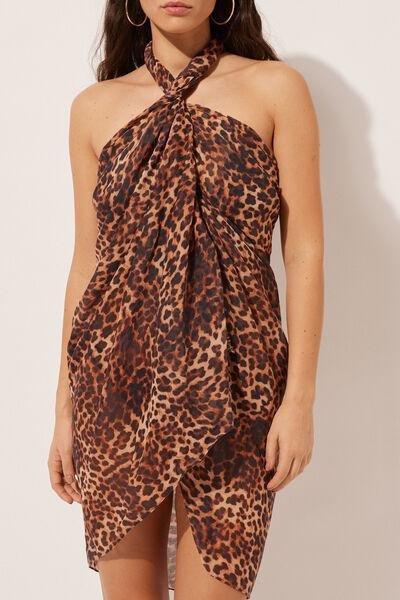 Multicolour Animal Print Sarong, 5501_033E, large image number 3