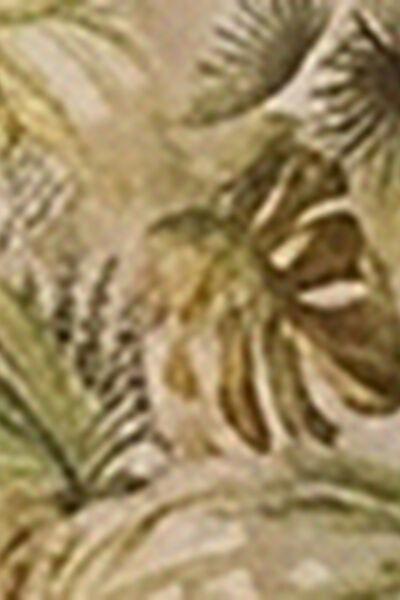 Beige/Green Foliage Long Tropical Print Sarong, 5501_144E, large image number 4