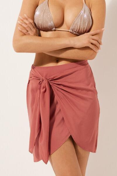 Pink Short Sarong Skirt, , large image number 0