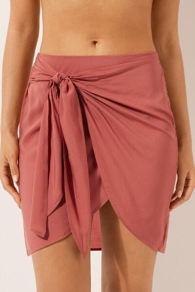 Pink Short Sarong Skirt, , large image number 1