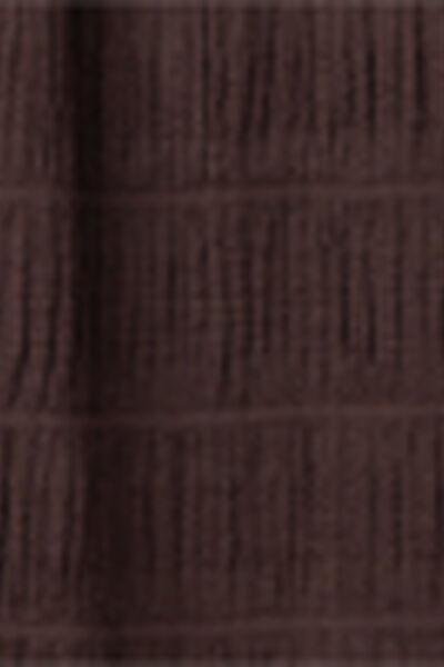 Brown Ruffled Cotton Skirt, 5501_203E, large image number 4