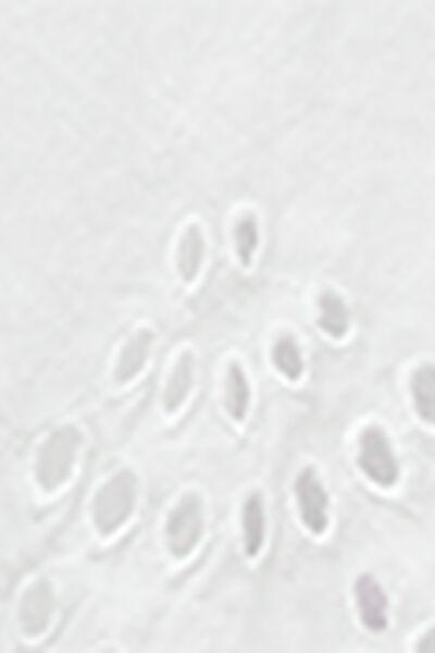 White Broderie Anglaise Long Cotton Skirt, 5501_895C, large image number 4