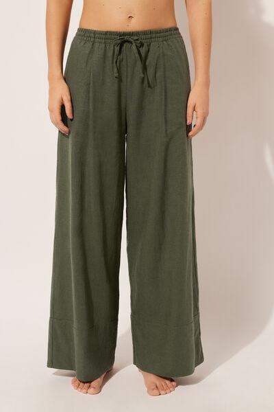Green Palazzo Trousers, , large image number 1