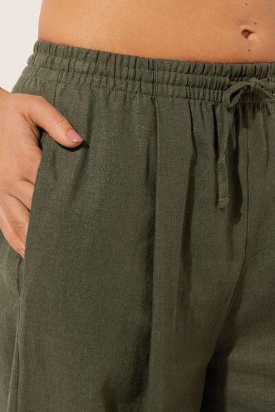 Green Palazzo Trousers, 5501_064E, large image number 3