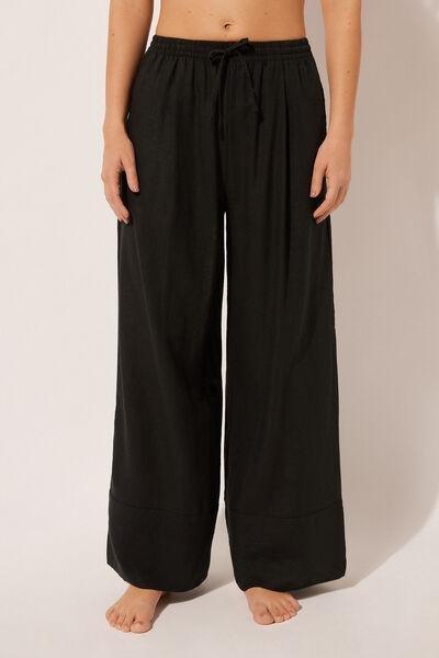 Black Palazzo Trousers, , large image number 1