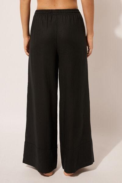 Black Palazzo Trousers, , large image number 2