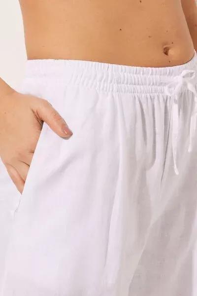 White Palazzo Trousers, 5501_895C, large image number 4