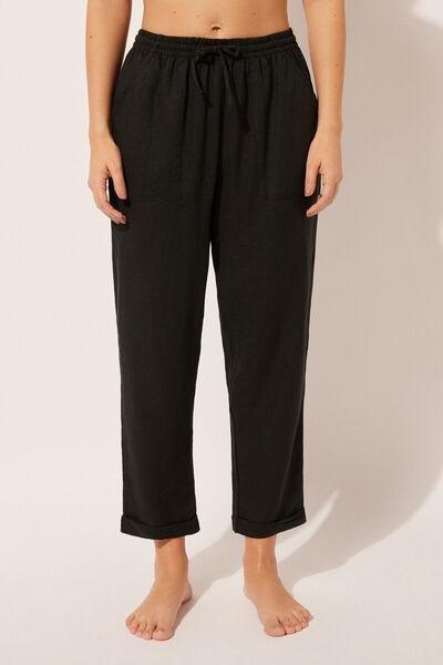 Black Straight Trousers, , large image number 1
