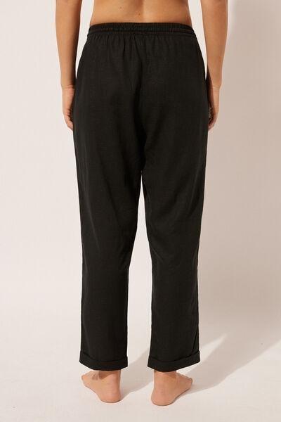 Black Straight Trousers, , large image number 2