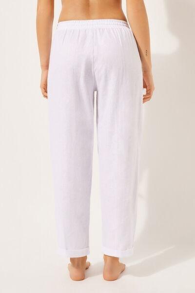 White Straight Trousers, , large image number 2