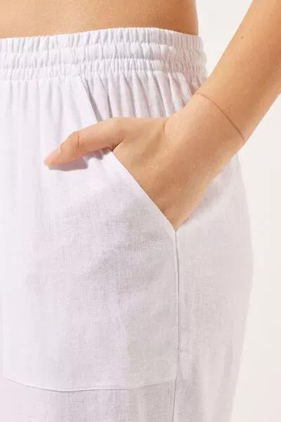 White Straight Trousers, 5501_895C, large image number 3