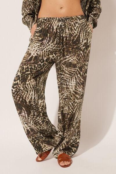 Multicolour Animal Print Pants, , large image number 0