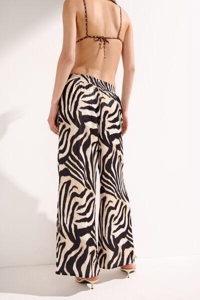White/Black Savannah Zebra Long Pants, 5501_247E, large image number 1