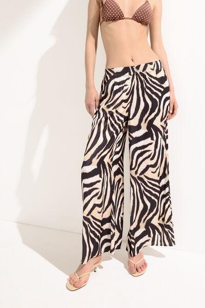 White/Black Savannah Zebra Long Pants, 5501_247E, large image number 2