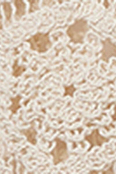 White Drawstring Waist Crochet Palazzo Pants, 5501_291E, large image number 4