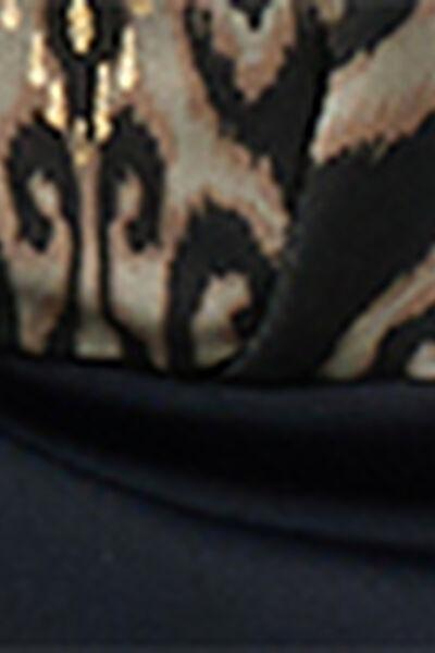 Black/Gold Golden Ethnic Slimming Swimsuit, 5501_168E, large image number 4
