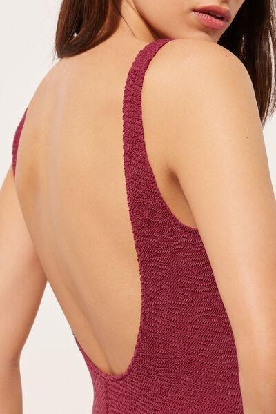 Red High Leg Swimsuit, 5501_043E, large image number 3