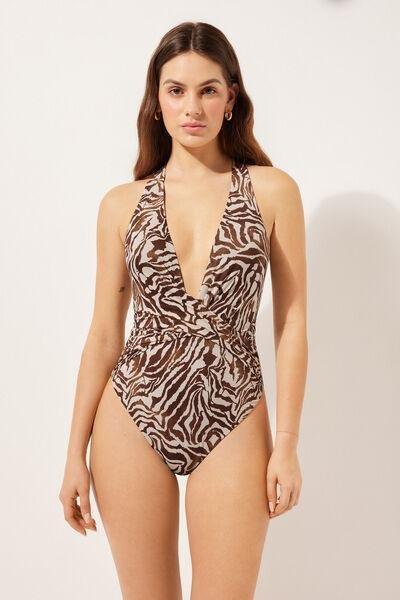 Brown One-Piece Swimsuit, , large image number 1